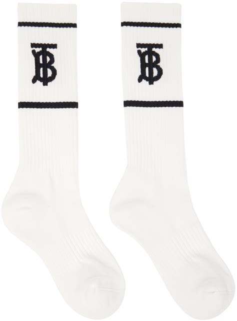 burberry socks white